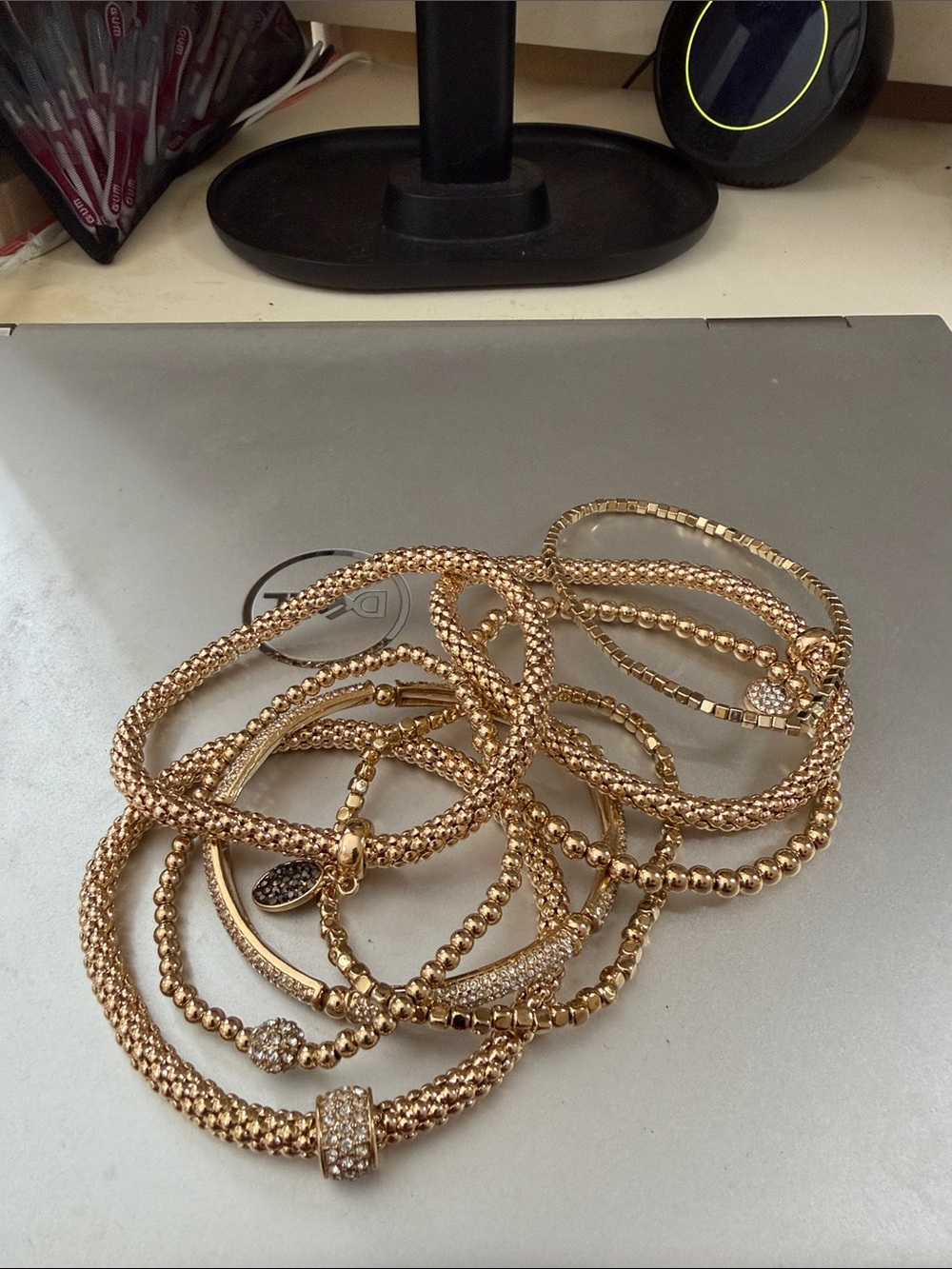 8 pc charm stretch bracelet set. NWOT